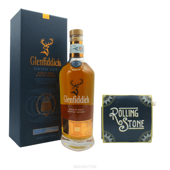 Whisky Glenfiddich Vintage Cask + Rolling Stone Chilling Stones Single Malt Scotch Whisky