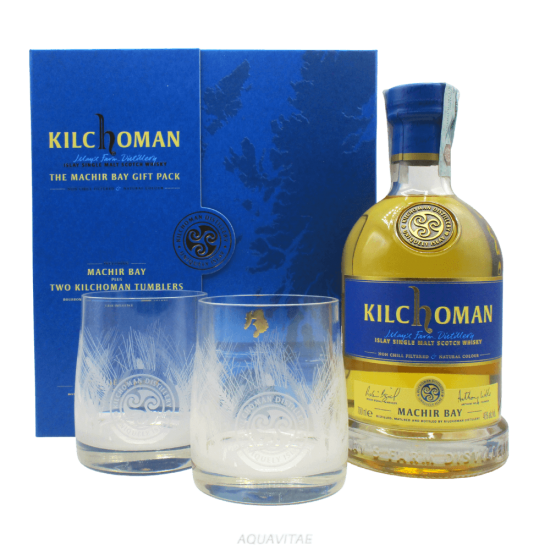 Whisky Kilchoman Machir Bay Gift Pack + 2 Bicchieri Single Malt Scotch Whisky