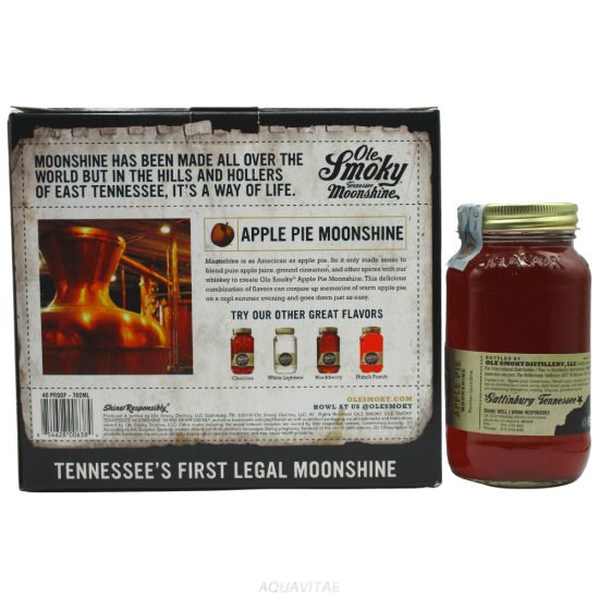 Whiskey Ole Smoky Apple Pie Moonshine Gift Pack + 2 Bicchieri America Whiskey