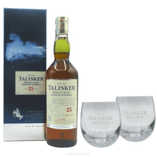 Whisky Pregiati Talisker 25 Year Old + 2 Bicchieri Talisker Omaggio Talisker