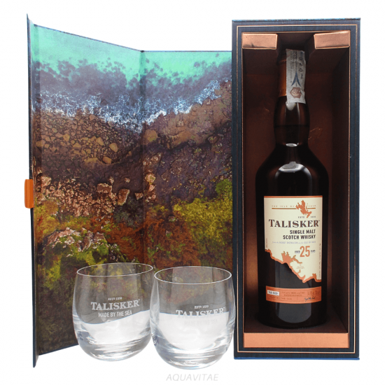 Whisky Talisker 25 Year Old + 2 Free Talisker Glasses - Single