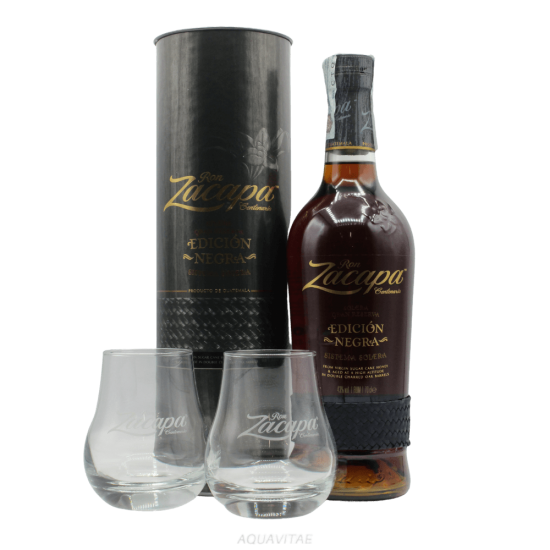 Rum Zacapa Edición Negra Solera Gran Reserva + 2 Bicchieri Zacapa Omaggio Rum Guatemala