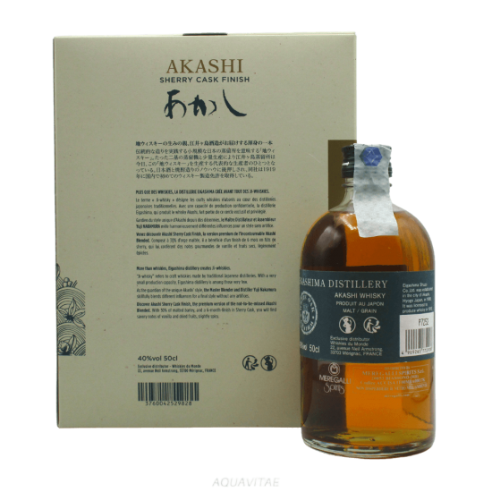 Whisky Akashi Blended Sherry Cask Gift Pack + 2 Glasses Whisky Blended Japanese