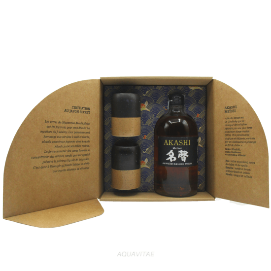 Whisky Akashi Meisei Gift Pack + 2 Bicchieri Whisky Giapponese Blended 