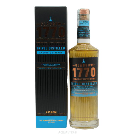 Whisky Glasgow 1770 Triple Distilled Whisky Scottish Single Malt