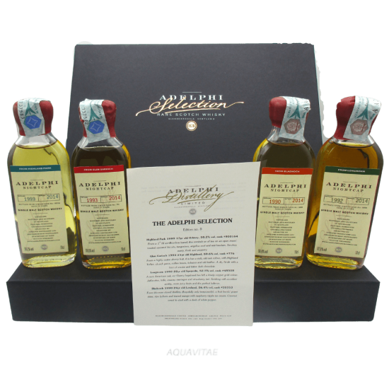 Whisky Adelphi Selection Set Degustazione Nightcap Batch 5 (4 x 100ml)  Whisky scozzese Single Malt