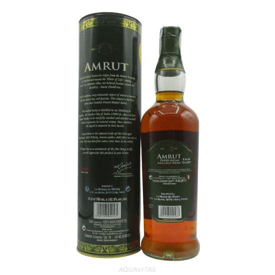 Whisky Amrut Peated Cask Strength Single Malt Whisky Indiano