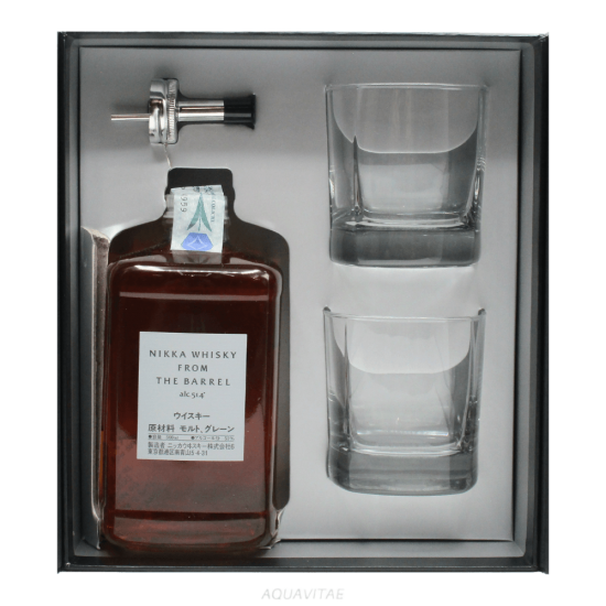 Whisky Nikka From The Barrel Box Set + 2 Glasses and Measuring Cap (OC) Whisky Blended Japanese