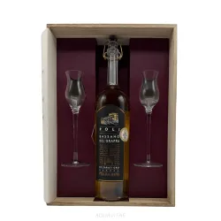 Grappa Bassano 24 Carati Oro Poli + 2 Bicchieri