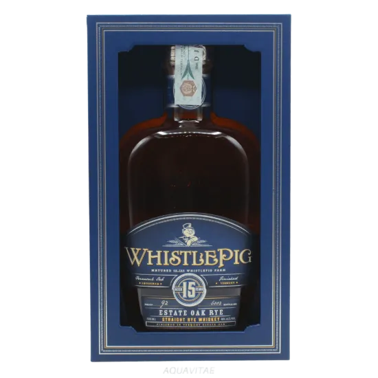 WhistlePig Straight Rye Whiskey 15 Year Old Estate Oak 