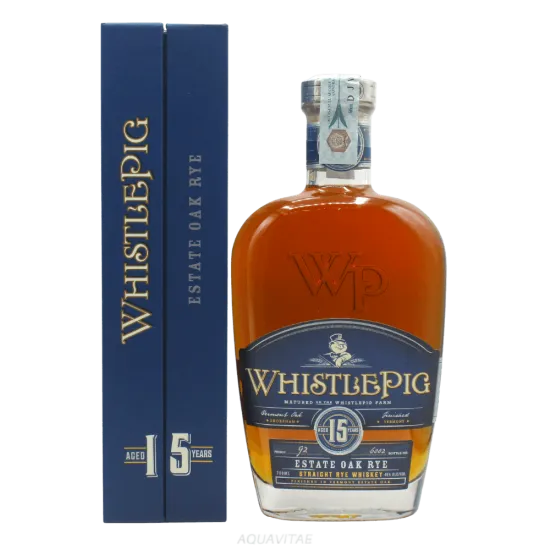 WhistlePig Straight Rye Whiskey 15 Year Old Estate Oak 