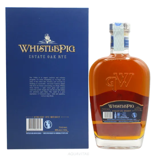 WhistlePig Straight Rye Whiskey 15 Year Old Estate Oak 