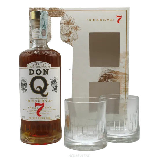DonQ Reserva 7 Year Old Gift Pack + 2 bicchieri