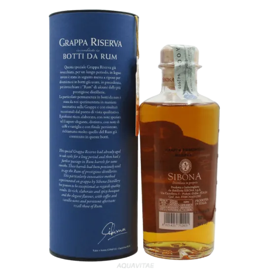 Grappa Riserva in Botti da Rum Sibona