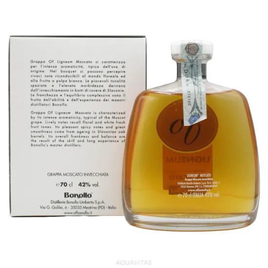 Grappa Of Ligneum Moscato Bonollo