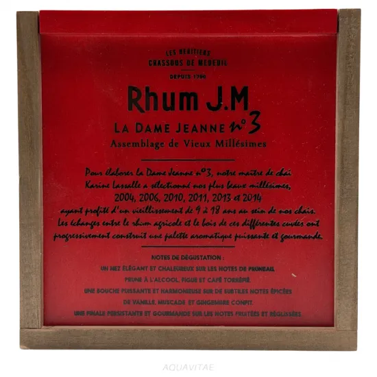 Rhum J.M La Dame Jeanne n°3 Agricole